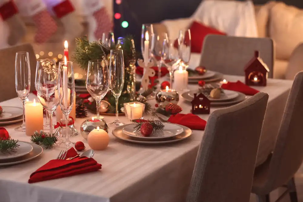 Vianočné dekorácie na stôl
